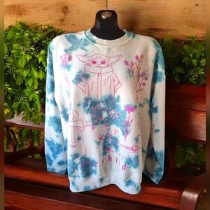 Mad Engine Star Wars 'The Child' Tie Dye Sweatshirt Size L